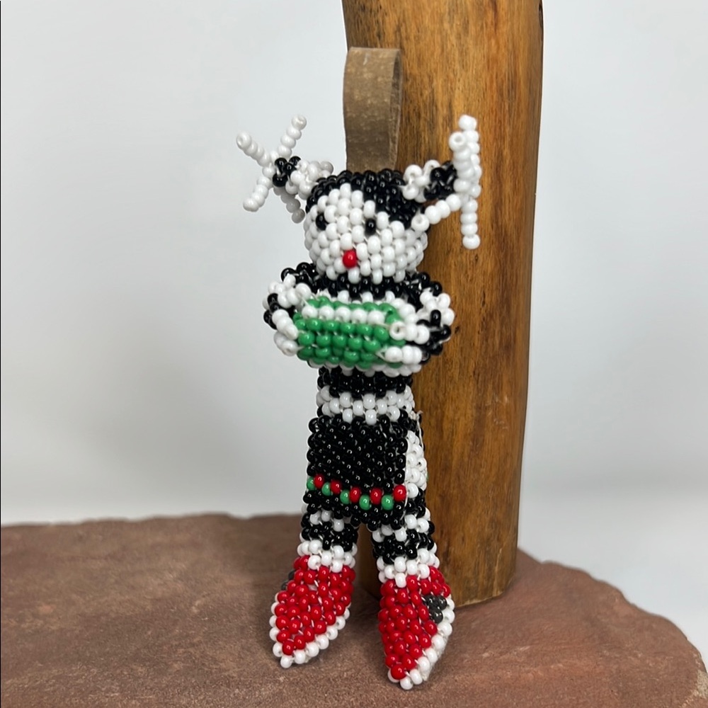 Handcrafted Beaded Clown Keychain - Picture 2 of 3